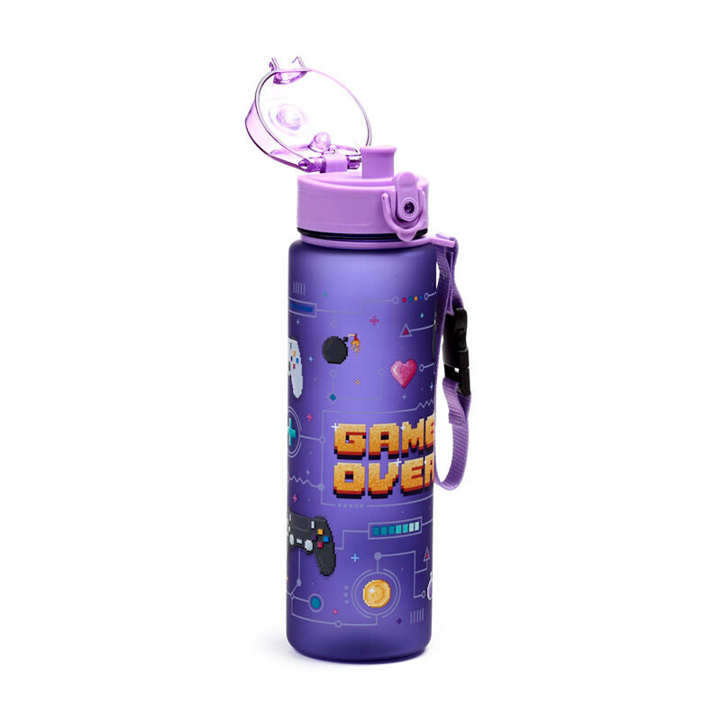 600ml Shatterproof Pop Top Water Bottle - Game Over