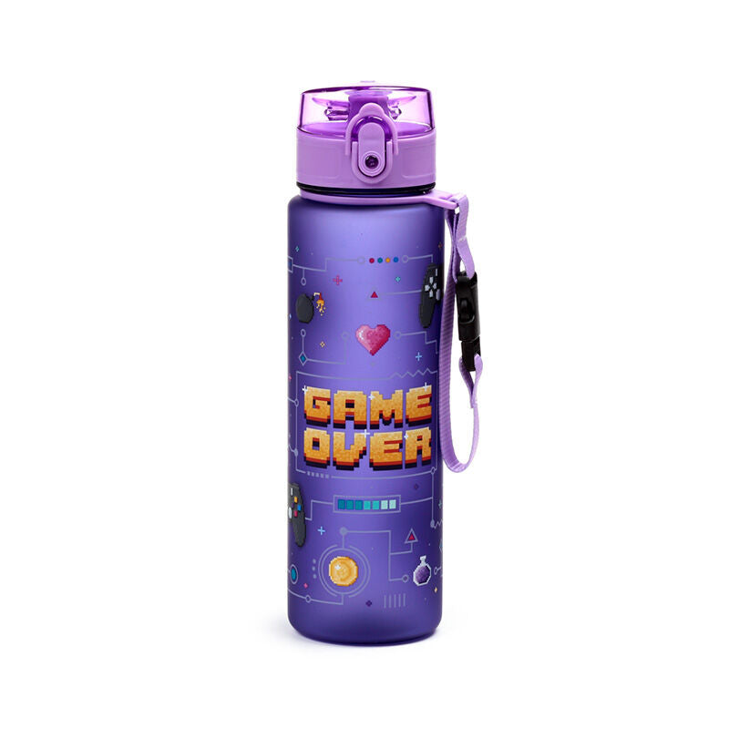 600ml Shatterproof Pop Top Water Bottle - Game Over