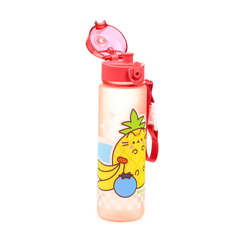 600ml Shatterproof Pop Top Water Bottle - Pusheen the Cat Fruits