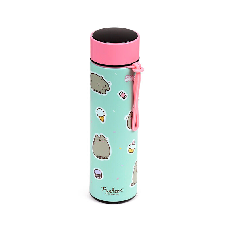 Reusable Insulated Drinks Bottle Digital Thermometer - Pusheen the Cat Sweets