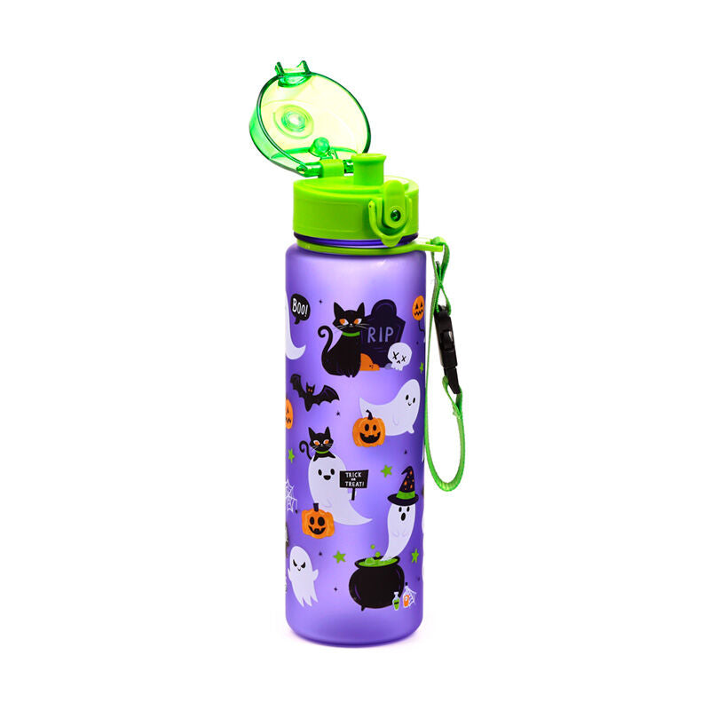 600ml Shatterproof Pop Top Water Bottle - Spooky