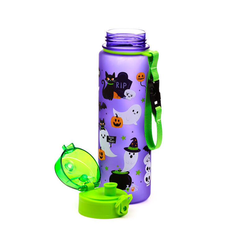600ml Shatterproof Pop Top Water Bottle - Spooky