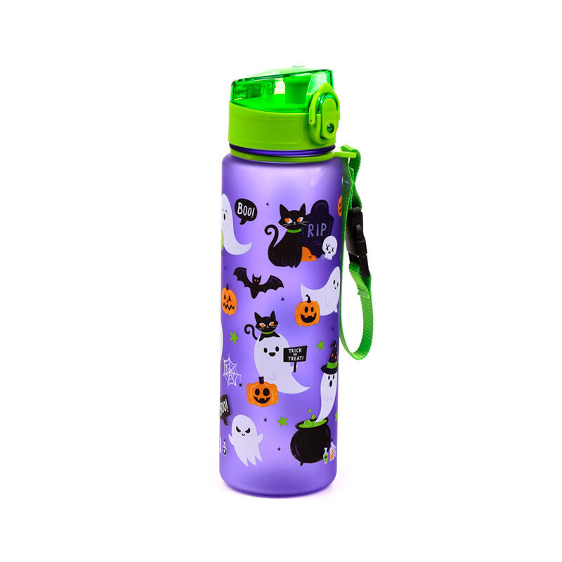 600ml Shatterproof Pop Top Water Bottle - Spooky