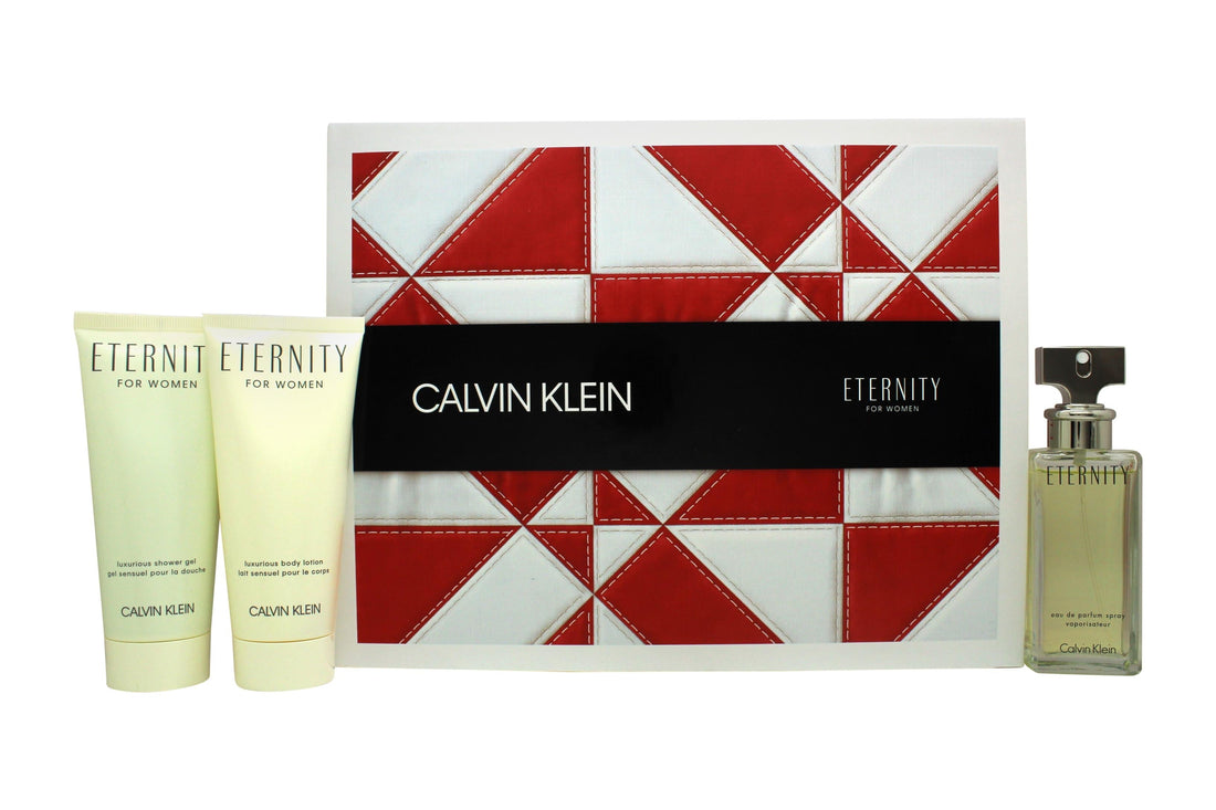 Calvin Klein Eternity Gift Set 50ml EDP + 100ml Shower Gel + 100ml Body Lotion