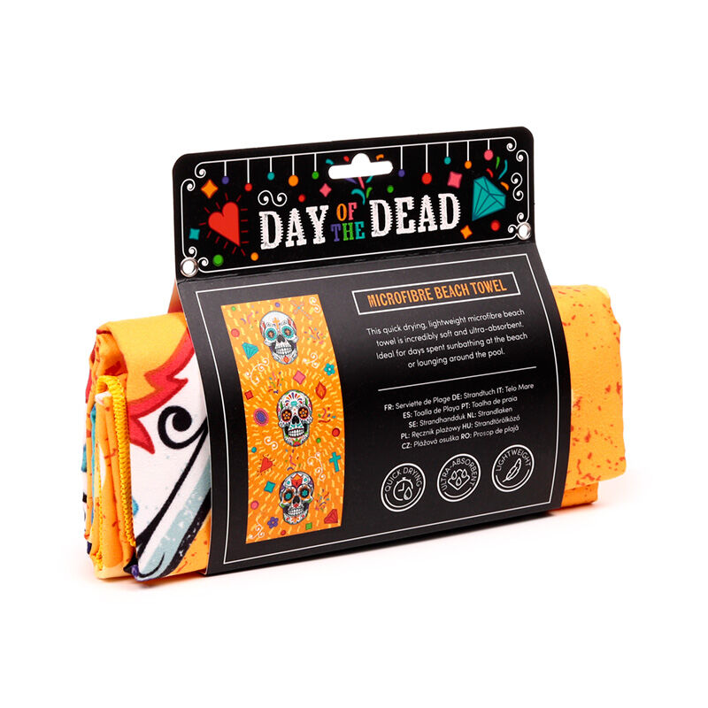 Microfibre Beach Towel - Day of the Dead