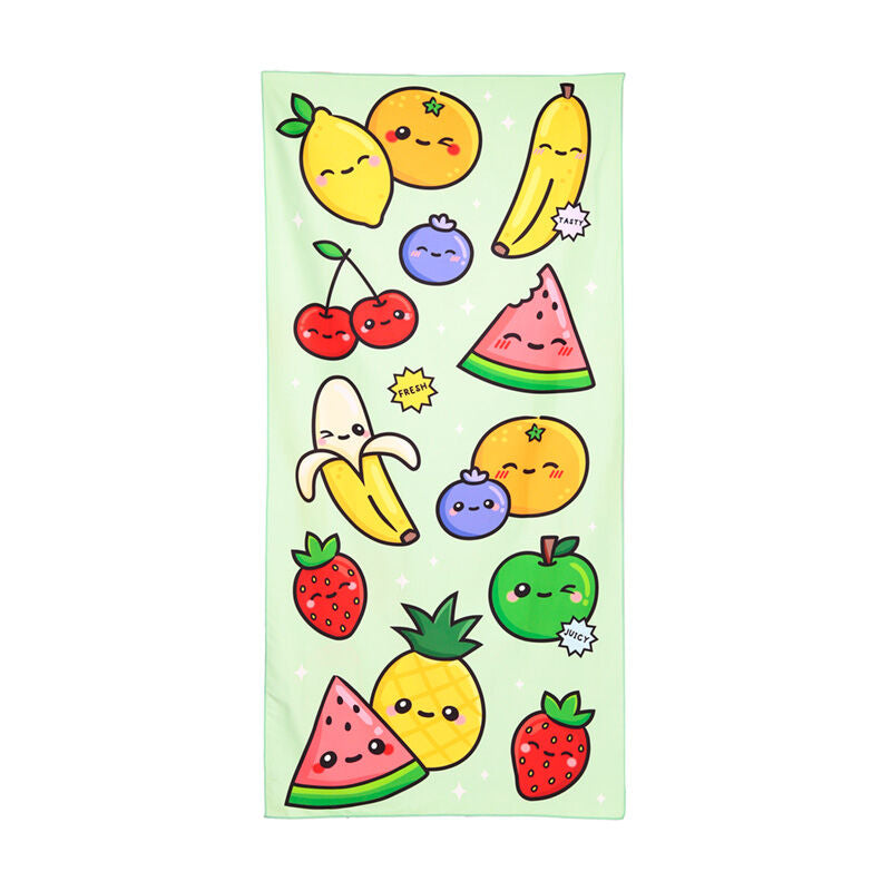 Microfibre Beach Towel - Foodiemals Watermelon & Summer Fruits