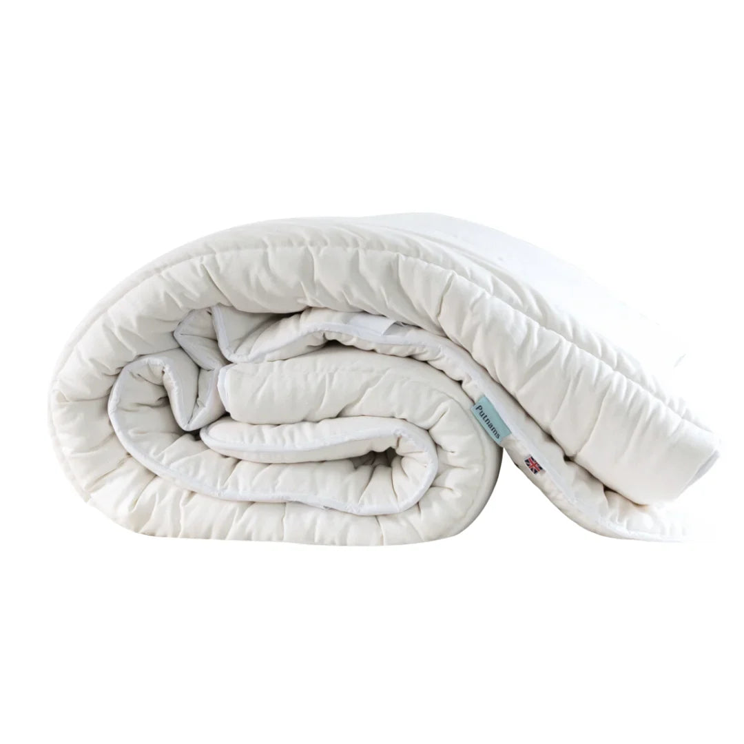 Natural Breathable British Wool Mattress Topper Pad, OEKO-TEX Cotton Cover