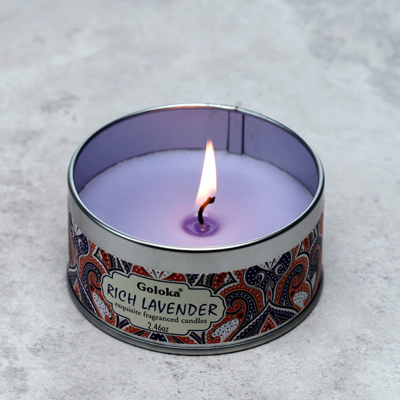 Goloka Wax Candle Tin - Lavender