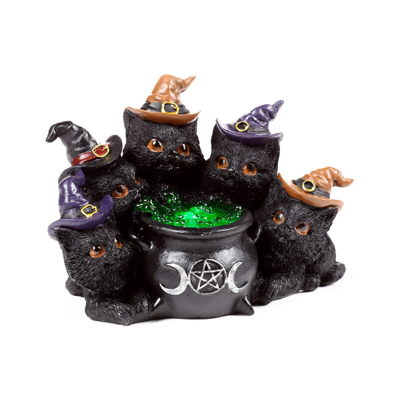 Witches LED Cat - Bubbling Cauldron