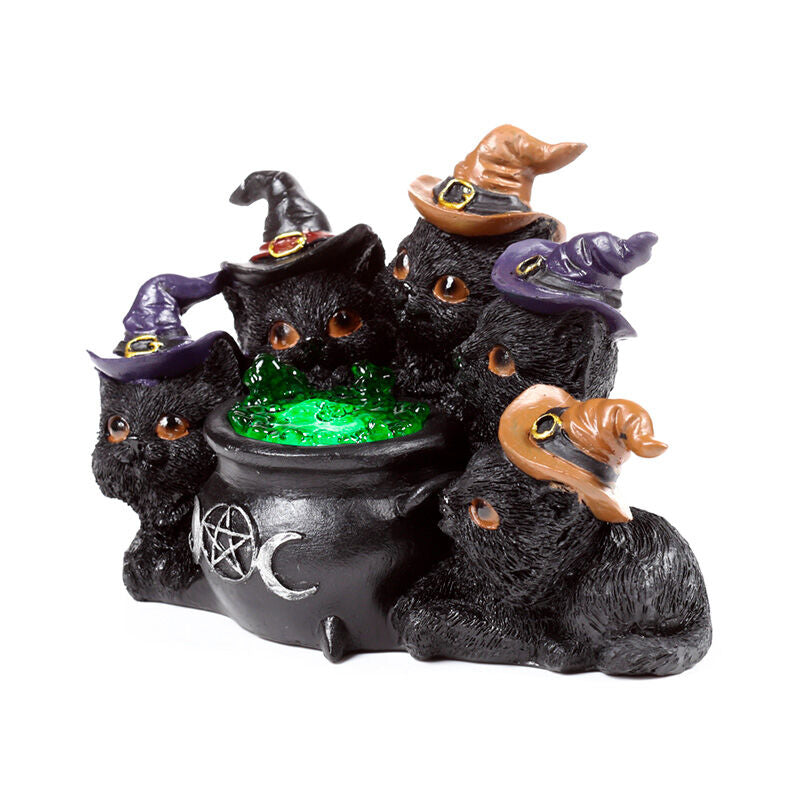 Witches LED Cat - Bubbling Cauldron