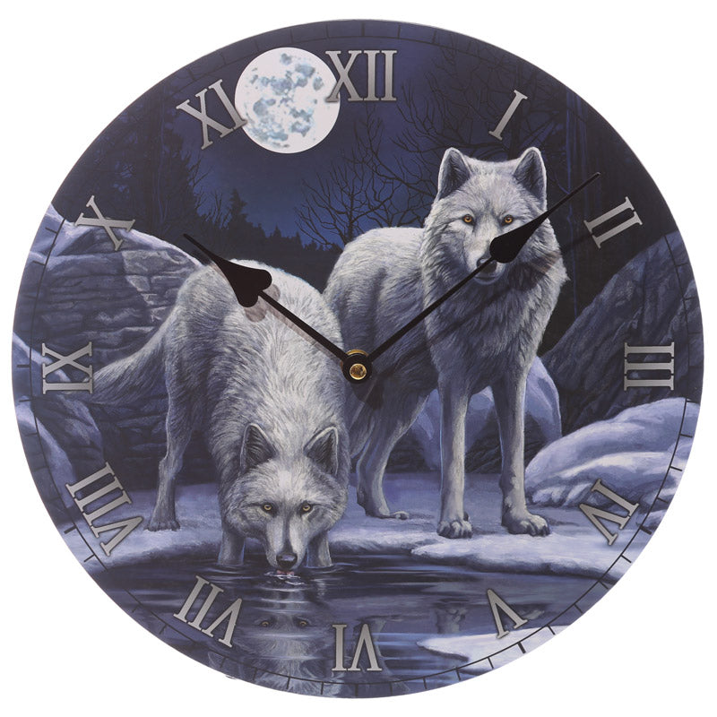 Fantasy Wolf Warriors of Winter Decorative Wall Clock