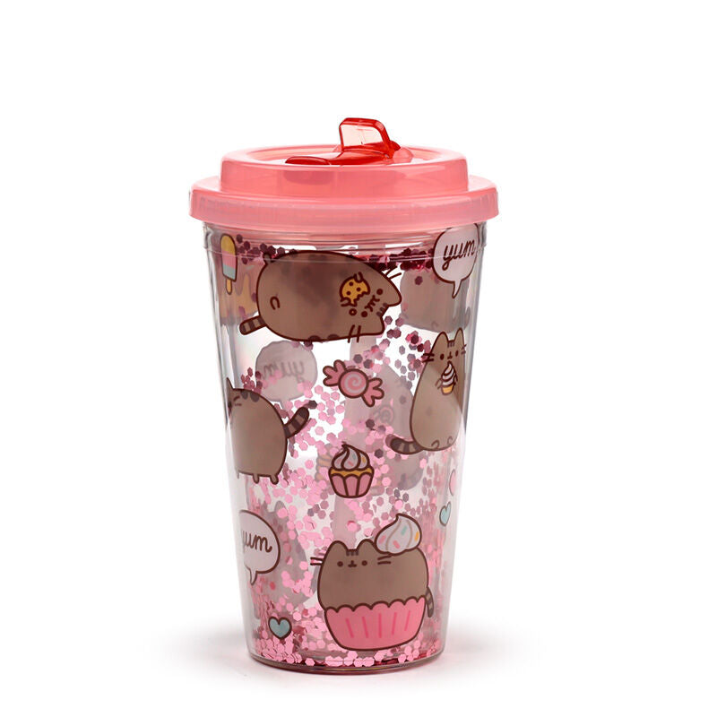 Shatterproof Double Walled Cup with Lid and Straw - Pusheen Foodie