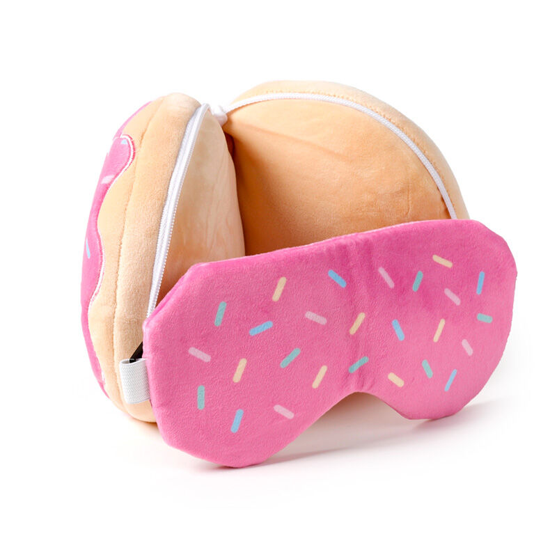 Relaxeazzz Travel Pillow & Eye Mask - Adorasnacks Donut
