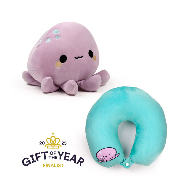 2-in-1 Swapseazzz Travel Pillow and Plush Toy - Wendy the Octopus Adoramals Ocean