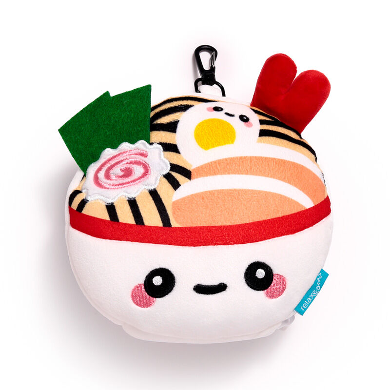 Relaxeazzz Travel Pillow & Eye Mask - Foodiemals Nori the Ramen Bowl