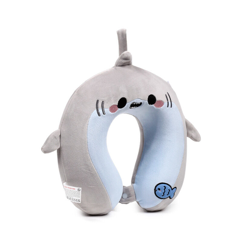 Relaxeazzz Plush Memory Foam Travel Pillow - Adoramals Archie the Shark