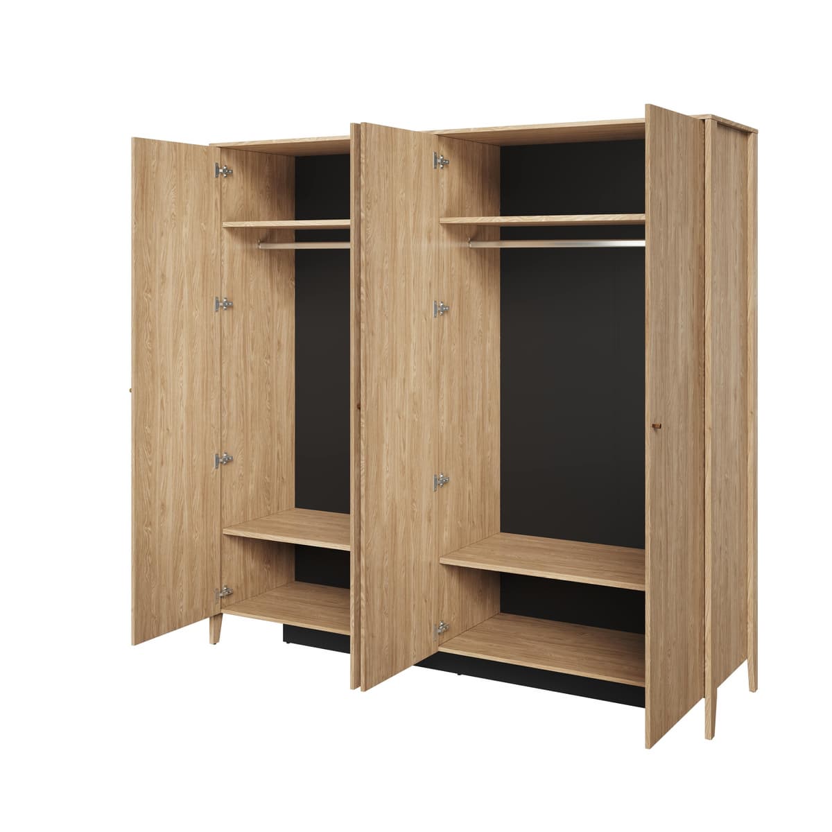 Cozy Hinged Door Wardorbe 220cm - Oiled Oak / Wardrobe