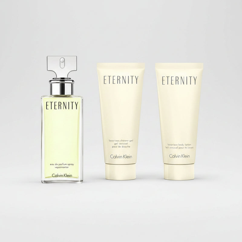 Calvin Klein Eternity Gift Set 50ml EDP + 100ml Shower Gel + 100ml Body Lotion