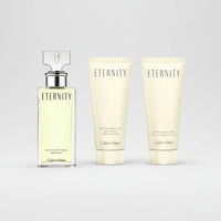 Calvin Klein Eternity Gift Set 50ml EDP + 100ml Shower Gel + 100ml Body Lotion