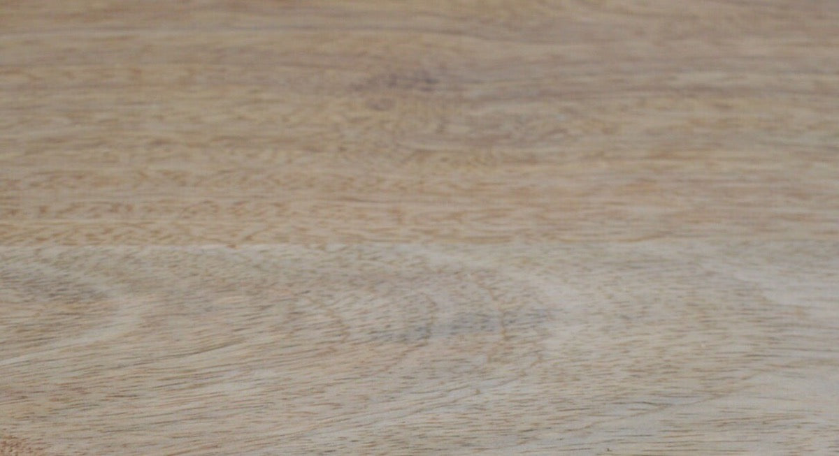 Solid Wood Round Tea Table Accent Piece | Oak-Ish Solid Mango Wood