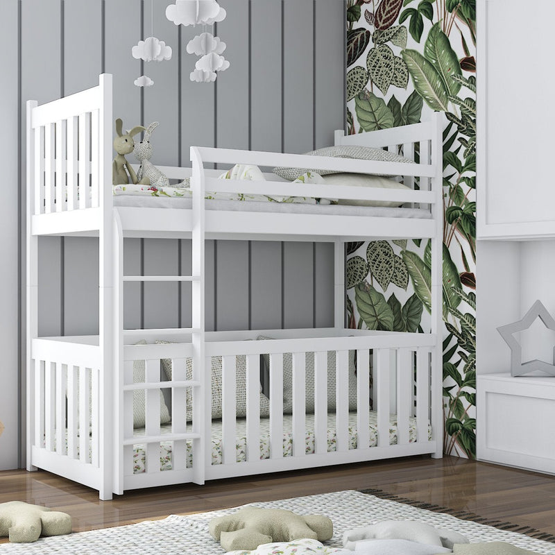 Cris Solid Pine Bunk Bed with Toddler Cot