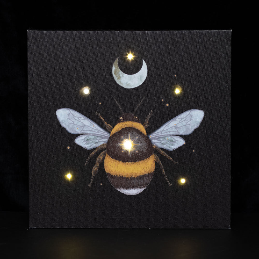 Forest Bee Light Up Canvas Plaque