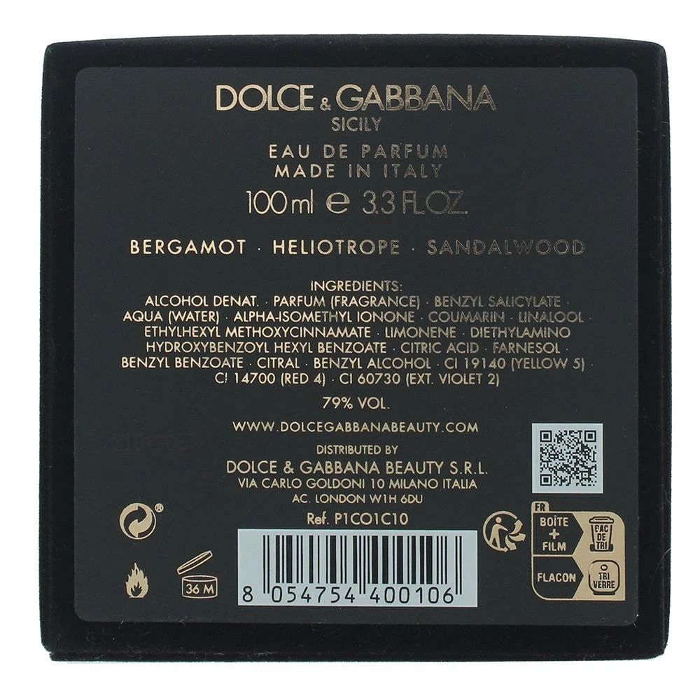 Dolce & Gabbana Velvet Sicily Eau De Parfum 100ml Spray