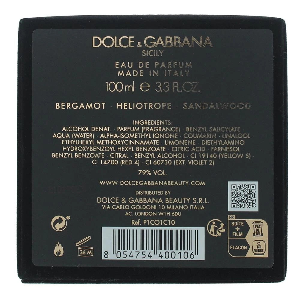 Dolce & Gabbana Velvet Sicily Eau De Parfum 100ml Spray