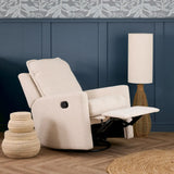 Nursery Glider Recliner Chair Bouclé – 360° Swivel