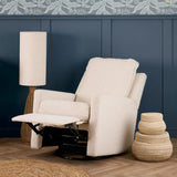 Nursery Glider Recliner Chair Bouclé – 360° Swivel