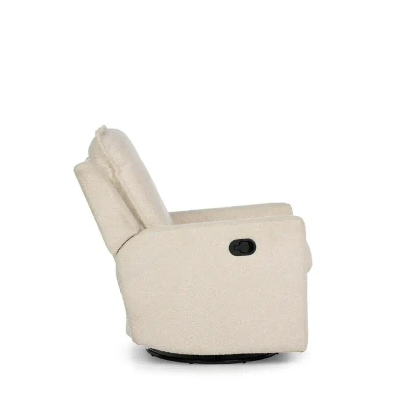 Obaby Denver swivel glider recliner chair in Bouclé
