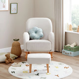 Freya Nursing Chair & Footstool | Ergonomic Curved Back Nursery Chair with Foam Cushions