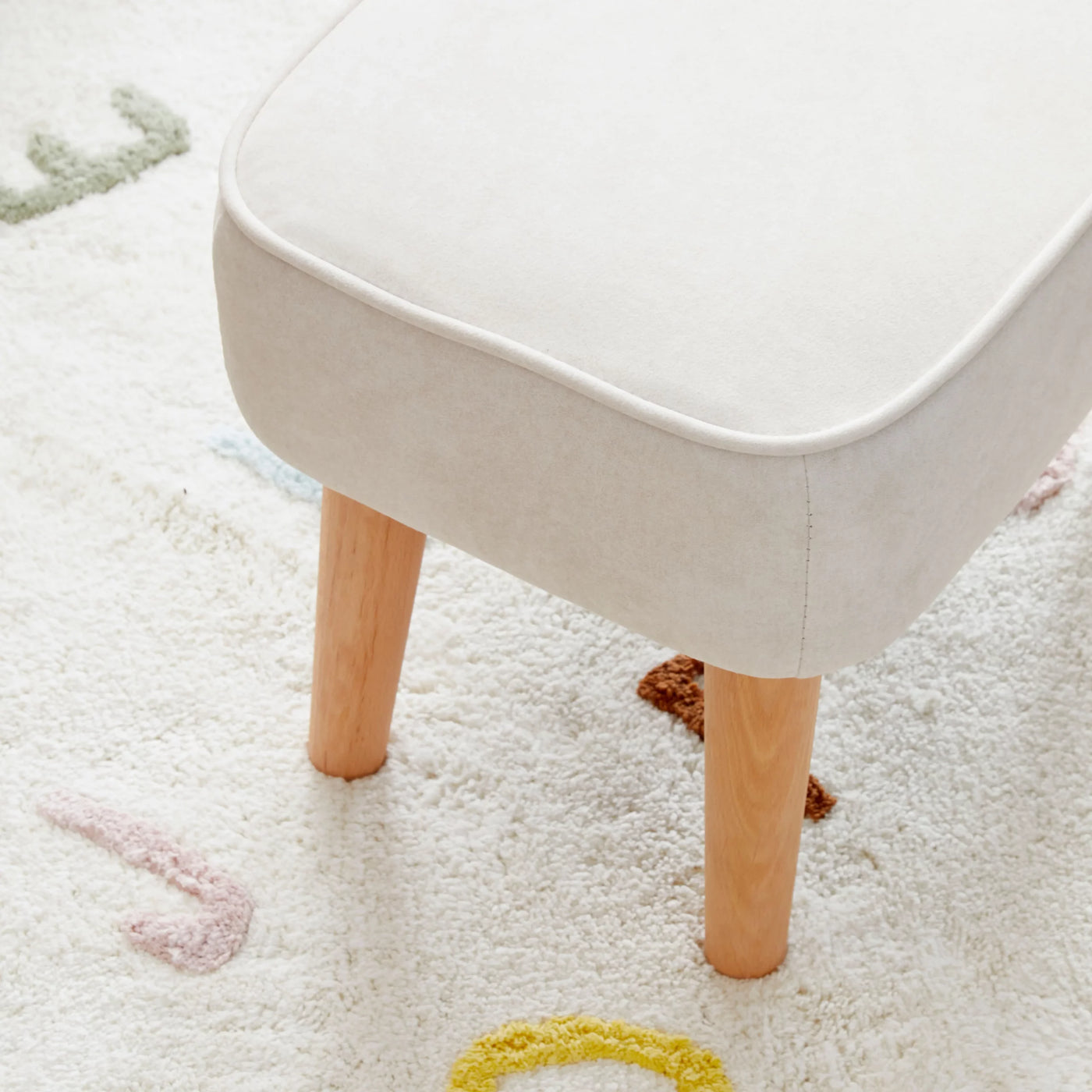 Freya Nursing Chair & Footstool | Ergonomic Curved Back Nursery Chair with Foam Cushions