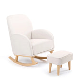 Freya Nursing Chair & Footstool | Ergonomic Curved Back Nursery Chair with Foam Cushions