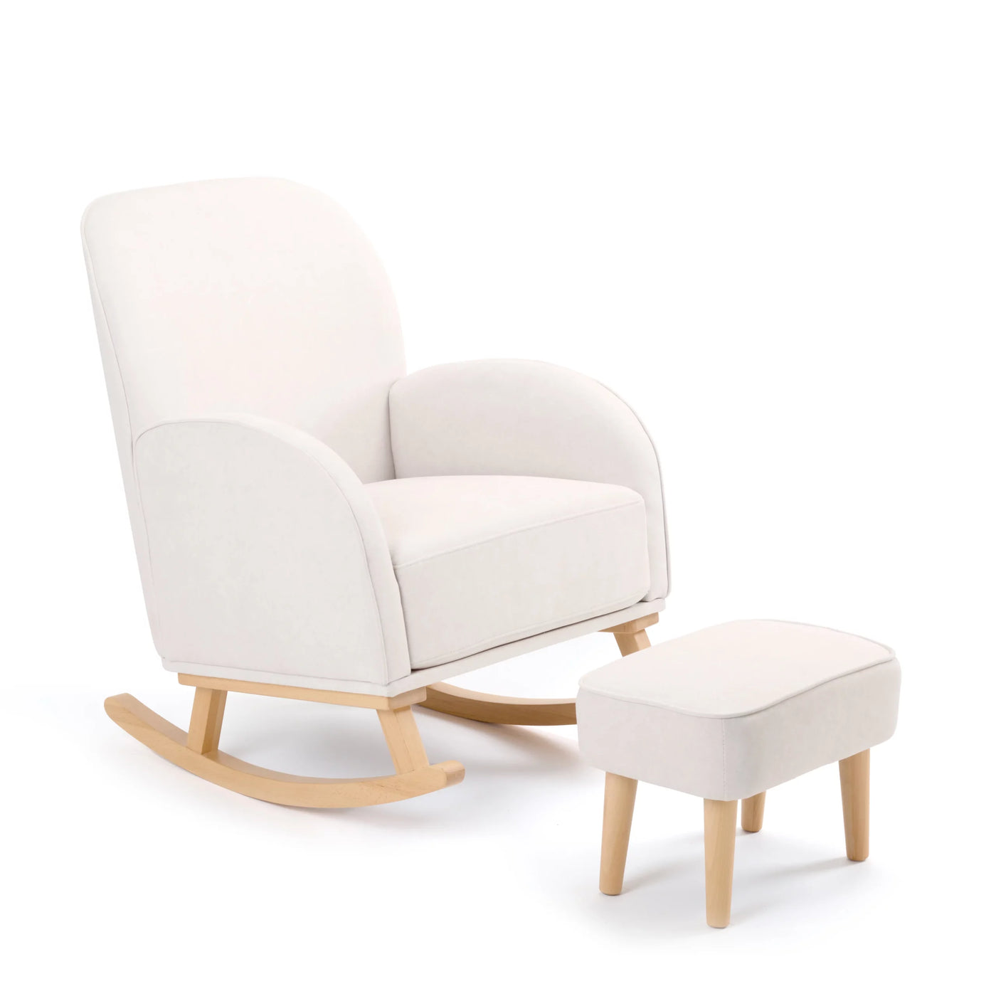 Freya Nursing Chair & Footstool | Ergonomic Curved Back Nursery Chair with Foam Cushions