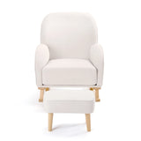 Freya Nursing Chair & Footstool | Ergonomic Curved Back Nursery Chair with Foam Cushions