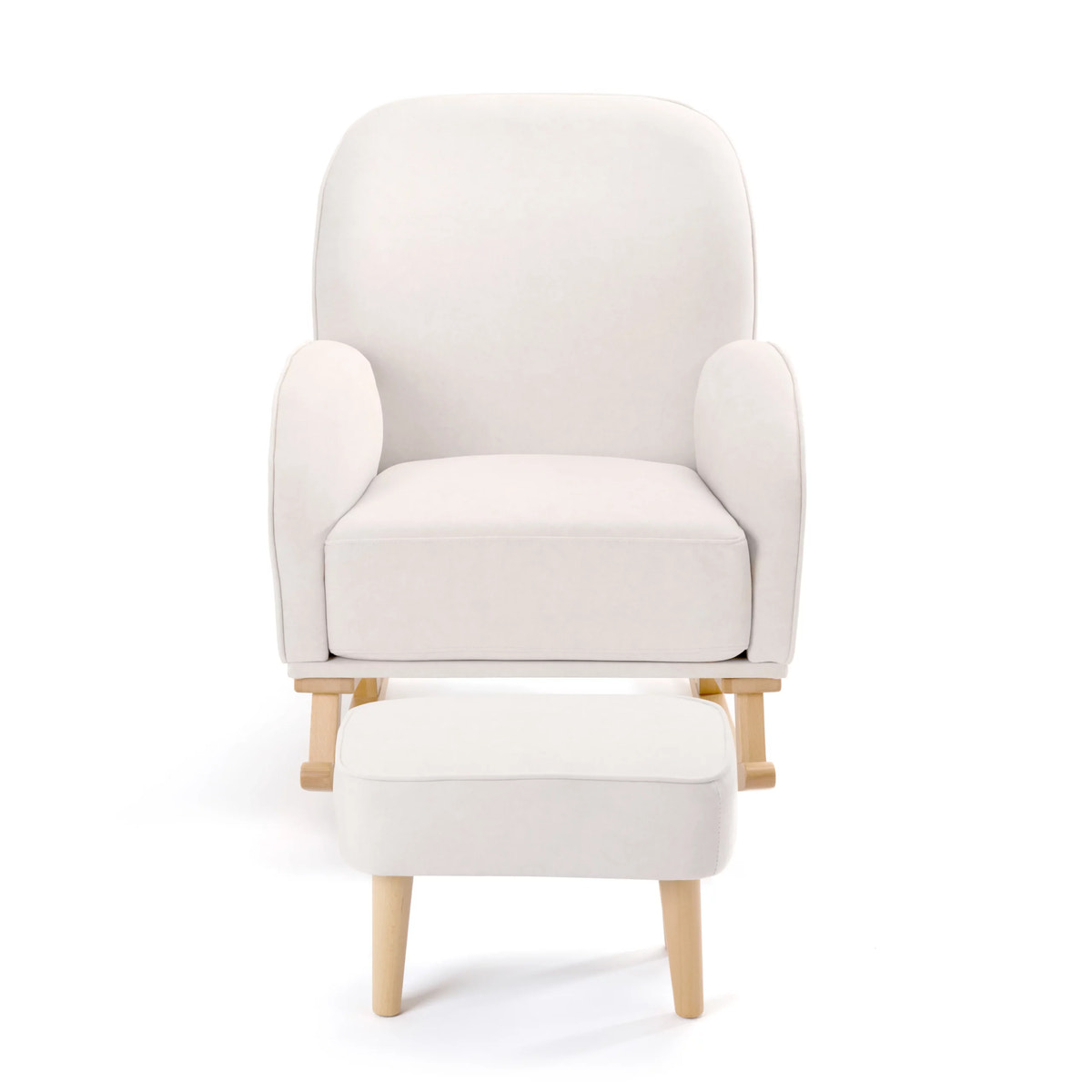 Freya Nursing Chair & Footstool | Ergonomic Curved Back Nursery Chair with Foam Cushions