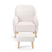 Freya Nursing Chair & Footstool | Ergonomic Curved Back Nursery Chair with Foam Cushions
