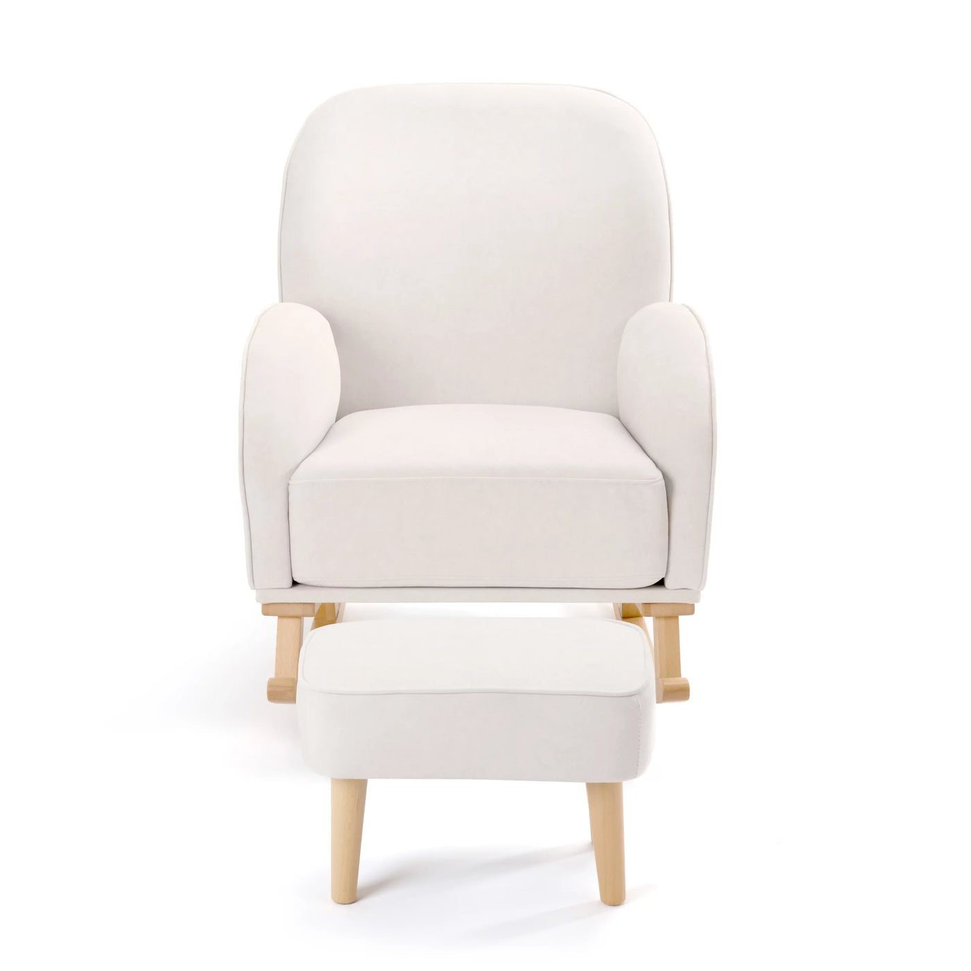 Freya Nursing Chair & Footstool | Ergonomic Curved Back Nursery Chair with Foam Cushions