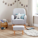Freya Nursing Chair & Footstool | Ergonomic Curved Back Nursery Chair with Foam Cushions