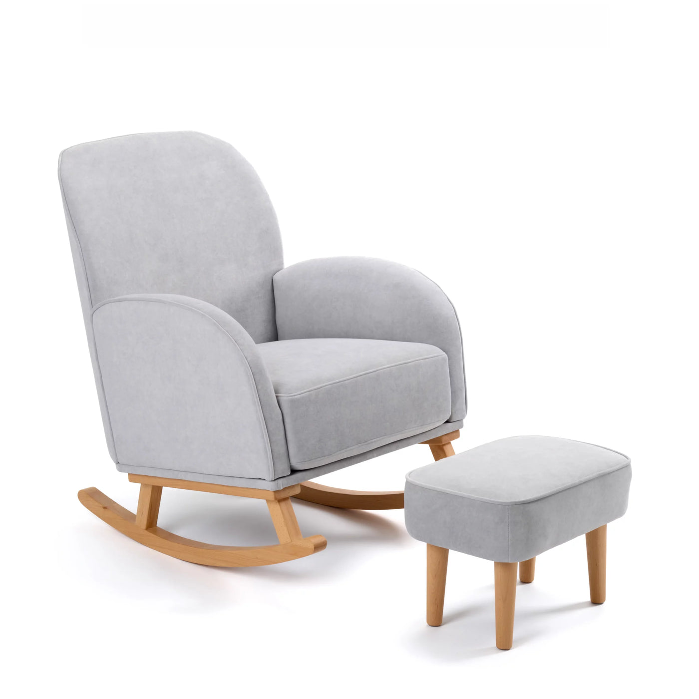 Freya Nursing Chair & Footstool | Ergonomic Curved Back Nursery Chair with Foam Cushions