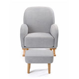 Freya Nursing Chair & Footstool | Ergonomic Curved Back Nursery Chair with Foam Cushions