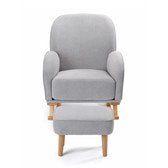 Freya Nursing Chair & Footstool | Ergonomic Curved Back Nursery Chair with Foam Cushions