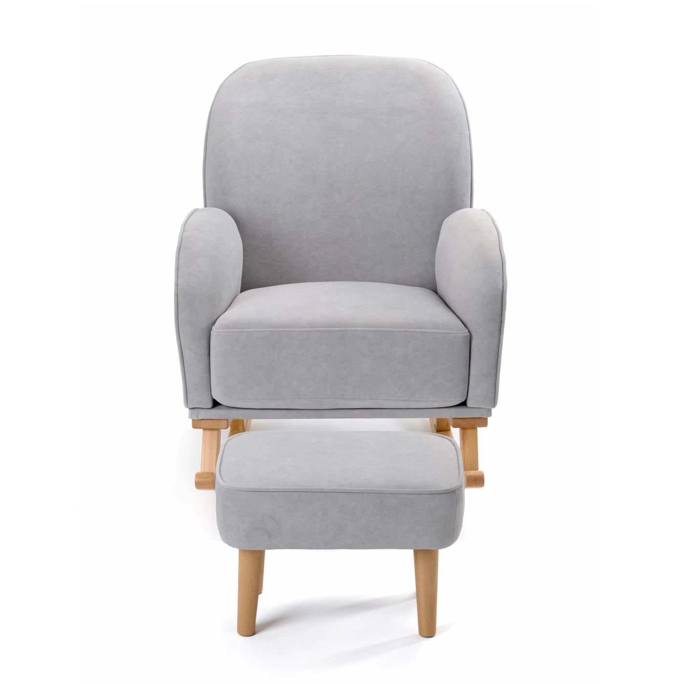 Freya Nursing Chair & Footstool | Ergonomic Curved Back Nursery Chair with Foam Cushions