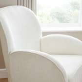 Ida Nursing Chair & Footstool | Fabric Upholstery with Side Storage Pockets & Beech Wood Frame