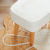 Ida Nursing Chair & Footstool | Fabric Upholstery with Side Storage Pockets & Beech Wood Frame