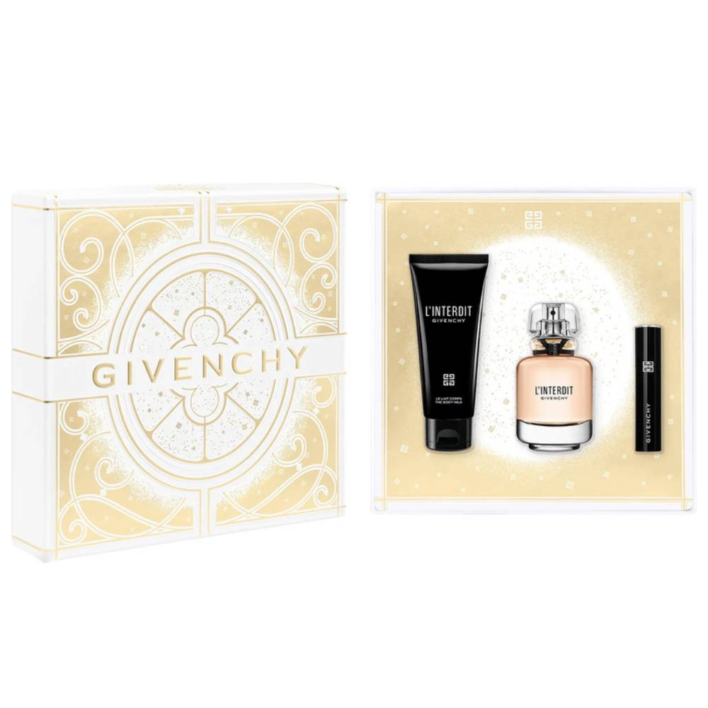 Givenchy L'Interdit Gift Set 50ml Eau de Parfum + Body Lotion 75ml + Travel Mascara Black 4g