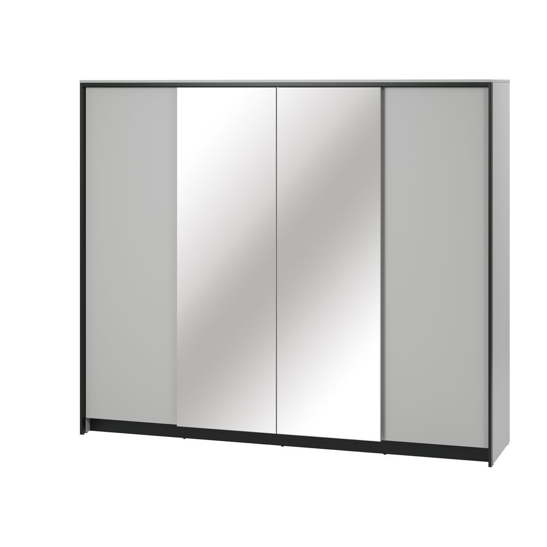Gris Hinged Door Wardrobe 250cm - Grey