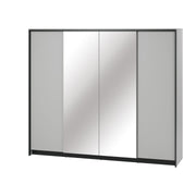 Gris Hinged Door Wardrobe 250cm - Grey