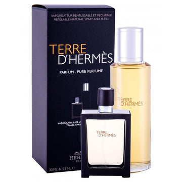 Hermès Terre d'Hermès Gift Set 30ml Parfum Spray + 125ml Parfum Refill